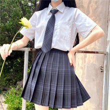 Load image into Gallery viewer, Japanese Women Jk Skirts High Waist Students School Uniform Pleated A-Line Mini Plaid Harajuku Preppy Skirts