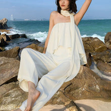Load image into Gallery viewer, Jumpsuits Women Sleeveless High Splice Elegant Bodycon ong Rompers Elegant Strapless Summer Wide Leg Club Party Outfits