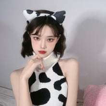 Load image into Gallery viewer, Kawaii Black White Cow Print Mini Backless One Piece Micro Bikini Jumpsuit Erotic Sex Costumes Bodysuit for Women Sexy Lingerie
