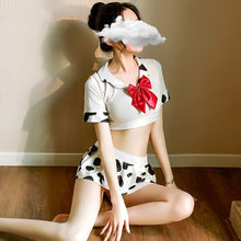 Load image into Gallery viewer, Kawaii Cow Uniform School Girl Anime Cosplay Costume Ladies Sleepwear Erotic Dress for Women Lolita Soft Lace Miniskirt Outfit