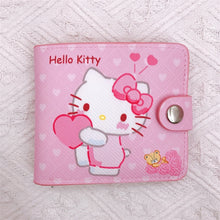 Load image into Gallery viewer, Kawaii Hello Kitty Cinnamoroll My Melody Kuromi Sanrios New Pu Casual Money Bag Coin Purse Card Holder Wallet With Buttons