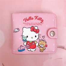Load image into Gallery viewer, Kawaii Hello Kitty Cinnamoroll My Melody Kuromi Sanrios New Pu Casual Money Bag Coin Purse Card Holder Wallet With Buttons
