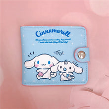 Load image into Gallery viewer, Kawaii Hello Kitty Cinnamoroll My Melody Kuromi Sanrios New Pu Casual Money Bag Coin Purse Card Holder Wallet With Buttons
