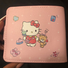 Load image into Gallery viewer, Kawaii Hello Kitty Cinnamoroll My Melody Kuromi Sanrios New Pu Casual Money Bag Coin Purse Card Holder Wallet With Buttons