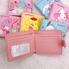 Load image into Gallery viewer, Kawaii Hello Kitty Cinnamoroll My Melody Kuromi Sanrios New Pu Casual Money Bag Coin Purse Card Holder Wallet With Buttons