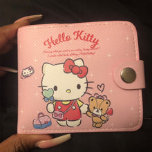 Load image into Gallery viewer, Kawaii Hello Kitty Cinnamoroll My Melody Kuromi Sanrios New Pu Casual Money Bag Coin Purse Card Holder Wallet With Buttons