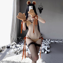 Load image into Gallery viewer, Kawaii Lingerie Sexy Cosplay Costumes Bunny Girl Sex Halter String Bikini Set Bondage Gloves Erotic Outfit for Women Couple New