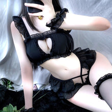 Load image into Gallery viewer, Kawaii Lingerie Wild Cat Cosplay Bra Lace Set Devil Temptation Roleplay Costumes Erotic Uniform for Women School Girl Outfits