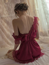 Load image into Gallery viewer, Kawaii Lingerie Women Sleepwear Sexy Nightwear High-quality Small Chest Deep V Strapless Hot Lace Suspender Nightdress