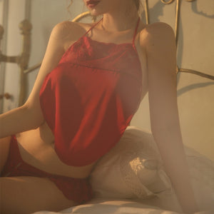 Kawaii Pajamas Chinese Bellyband Underwear Silk Sleepwear Set Temptation Women Lingerie Set Brassiere Shorts Satin Pajamas Sets