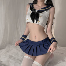Load image into Gallery viewer, Kawaii Sailor Cosplay Lingerie Women Sexy Student Uniform School Girl Ladies Erotic Costume Lace Miniskirt Outfit Short Top