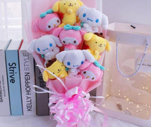 Load image into Gallery viewer, Kawali Kuromi My Melody Cinnamoroll Sanrio Plush Bouquet Soft Stuffed Dolls Valentine&#39;s Day Christmas Graduation Birthday Gifts