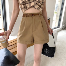 Load image into Gallery viewer, Khaki Workwear Sexy High Waist Black Shorts Women Loose Mini Short Feminino Harajuku Plus Size Korean Fashion Womens Clothing