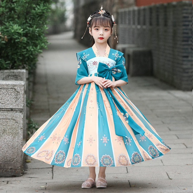 Kids Dresses Girls Hanfu Ancient Chinese Style Traditional Princess Dress Hanfu Cosplay Costume Girl Tang Suit Hanfus vestido