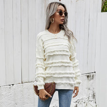 Load image into Gallery viewer, Knitwear Winter 2021 Solid Tassel Knitted Sweater Mujer Loose Waist Women Jersey Thick Thermal Pulsweetheart Long Sleeve Jumper