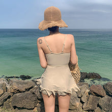 Load image into Gallery viewer, Korea Monokini Women Swimwear Solid Swimsuit Cut Out Ruffle Bathing Suit sexy Monokini Beachwear 2021 New Maillot