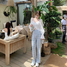 Load image into Gallery viewer, Korean Fashion Elegant Blouse Women Autumn White Casual Sweet France Chiffon Blouse Long Sleeve Retro Designer Clothing 2021