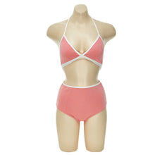 Load image into Gallery viewer, 2023 Korean High Waist Style Bikini Set Women Solid Biquini Suit Two Pieces Swimwear Swimsuit High Quality Beach Suit