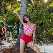 Load image into Gallery viewer, Korean Style Bikini Set Women Biquini Suit Two Pieces Swimwear High Waist Swimsuit Push Up Beach Suit 2020 Femme swimwear