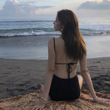 Load image into Gallery viewer, Korean Style High Waist Bikini Set Women Biquini Suit Two Pieces Swimwear Black Swimsuit High Quality Beach Suit 2021 New