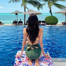 Load image into Gallery viewer, Korean Style High Waist Bikini Set Women Biquini Suit Two Pieces Swimwear Plaid Swimsuit High Quality Beach Suit 2020