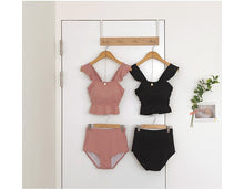 Load image into Gallery viewer, Korean Style High Waist Bikini Set Women Biquini Suit Two Pieces Swimwear Ruffle Swimsuit High Quality Beach Suit 2020