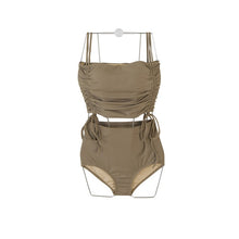 Load image into Gallery viewer, Korean Style High Waist Bikini Set Women Biquini Suit Two Pieces Swimwear Solid Swimsuit High Quality Beach Suit 2020