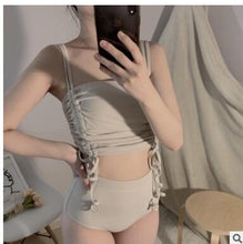 Load image into Gallery viewer, Korean Style High Waist Bikini Set Women Biquini Suit Two Pieces Swimwear Solid Swimsuit High Quality Beach Suit 2020