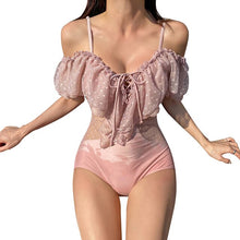 Load image into Gallery viewer, Korean Style One Piece Swimwear Ruffle Swimsuit Women Swimsuit High Quality Bathing Suit sexy Black Monokini beachwear 2020 New