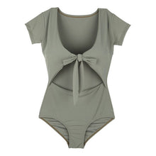 Load image into Gallery viewer, Korean Style One Piece Swimwear Solid Swimwear Cut Out Bow Swimsuit High Quality Bathing Suit sexy Monokini Beachwear 2023 New
