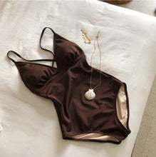 Load image into Gallery viewer, Korean Style One Piece Swimwear Solid Swimwear Push Up Swimsuit High Quality Bathing Suit sexy Monokini Beachwear 2020 New