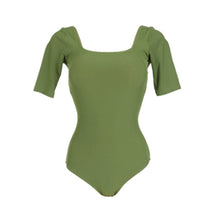 Load image into Gallery viewer, Korean Style One Piece Swimwear Women Half Sleeve Swimwear Padded Swimsuit High Quality Bathing Suit sexy Monokini Beachwear