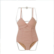 Load image into Gallery viewer, Korean Style One Piece Swimwear Women Padded Swimwear Push Up Swimsuit Bathing Suit sexy Lady Monokini Beachwear Solid Swimwear