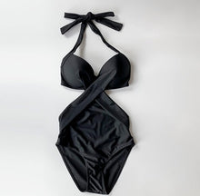 Load image into Gallery viewer, Korean Style One Piece Swimwear Women Padded Swimwear Solid Swimsuit Bathing Suit sexy Lady Monokini Beachwear 2020 New