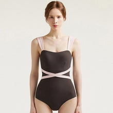 Load image into Gallery viewer, Korean Style One Piece Swimwear Women Solid Swimwear Padded Bandage Bathing Suit sexy Monokini Beachwear Backless