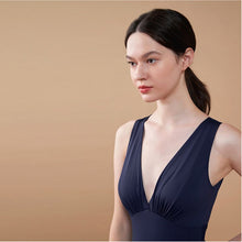 Load image into Gallery viewer, Korean Style One Piece Swimwear Women Solid Swimwear Padded Swimsuit Bow Back Bathing Suit sexy Monokini Beachwear 2022