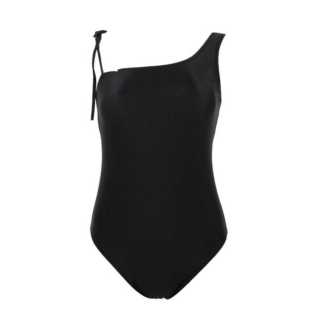Korean Style One Piece Swimwear Women Solid Swimwear Padded Swimsuit High Quality Bathing Suit sexy Monokini Beachwear 2021