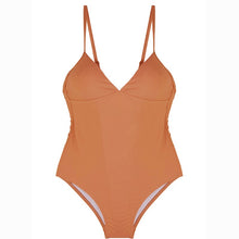 Load image into Gallery viewer, Korean Style One Piece Swimwear Women Solid Swimwear Padded Swimsuit Straps Bathing Suit sexy Monokini Beachwear 2022