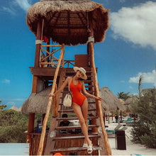 Load image into Gallery viewer, Korean Style One Piece Swimwear Women Swimwear Push Up Swimsuit High Quality Solid Bathing Suit sexy Monokini Beachwear 2020 New