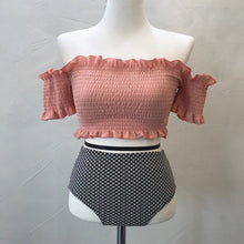 Load image into Gallery viewer, Korean Style Ruffle Bikini Women Green Swimwear Push Up Swimsuit High Waist Bathing Suit sexy Maillot De Bain Beachwear