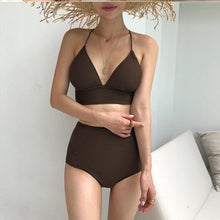 Load image into Gallery viewer, Korean Style Solid Bikini Set Women Padded Biquini Suit Two Pieces Swimwear Swimsuit High Quality Beach Suit 2020 New
