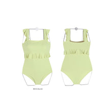Load image into Gallery viewer, Korean Swimwear One Piece Swimwear Women Swimwear Ruffle Swimsuit Padded Bathing Suit sexy Monokini Beachwear Summer