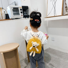 Load image into Gallery viewer, Korean Version of Children&#39;s Plush Bear Bag New Backpack Cute Cartoon Small Backpack Tide Boys and Girls Toddler School Bag