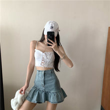 Load image into Gallery viewer, L-4XL plus size fashion short skirt 2021 summer high waist fishtail skirt A-line mini skirt was thin and large size skirt women