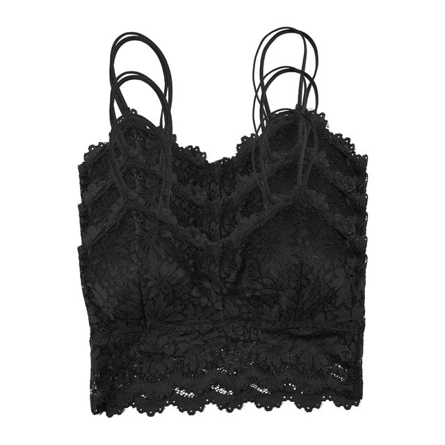 Lace Bra Bralette Women Bra Push up Sexy Lingerie Strapless Plus Size Wrapped Chest Wireless Underwear Top Femme Sujetador Mujer