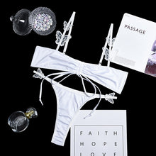 Load image into Gallery viewer, Lace Embroidery Push Up Bra Panties Sets Deep V Gather New Top Sexy Underwear Set Bras Cotton Brassiere Women Lingerie Set