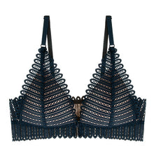 Load image into Gallery viewer, Lace Front Closure Bras Wireless Women Sexy Lingerie Push Up Seamless Adjustable Plus Size Backless Bralette Underwear Brassiere