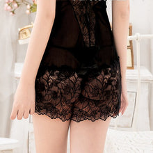 Load image into Gallery viewer, Lace Gown Nighty Nightwear Lingerie Slim Sexy Hot Erotic Green Nightgowns Womens V-neck Night Dress See-through Sleepwear Homme