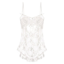 Load image into Gallery viewer, Lace pyjamas Sexy Women Nightwear Thong Set with Suspenders Deep V Open Back Home Clothing Temptation Sleepwear Women Lingerie