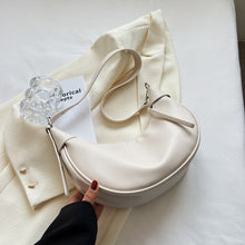 Load image into Gallery viewer, Ladies solid leather shoulder bag Fashion casual crossbody bag dumpling bag winter new dark women&#39;s mobile phone bag